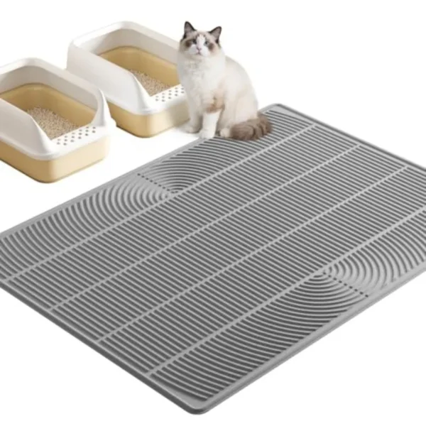 XXL Extra Large Cat Litter Mat, Silicone Litter Box Mat