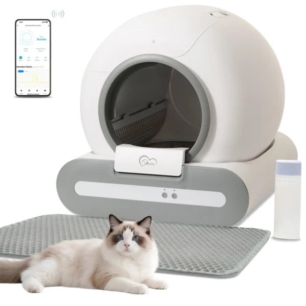 DOEL 65L Self-Cleaning Cat Litter Box App Control