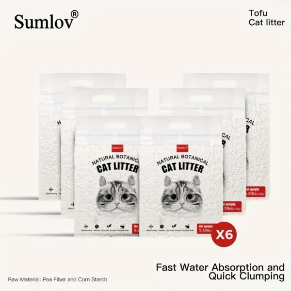 33lbs Sumlov Tofu Cat Litter, Natural Botanical,