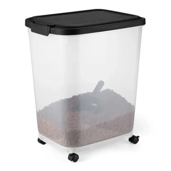 Pet Food Storage Container with Rolling Wheels
