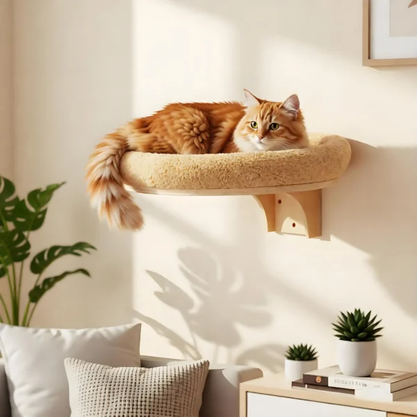 Cat Wall Mounted Solid Wooden Hammock