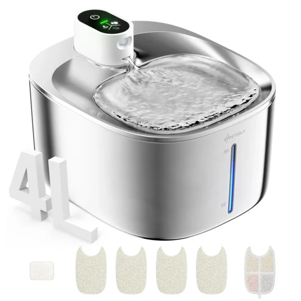 Wireless Cat Water Fountain Stainless Steel