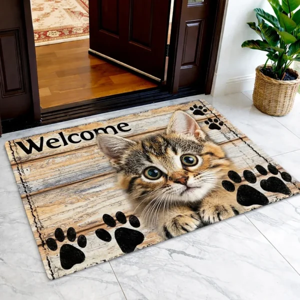 Cute Cat Paw Print Floor Mat